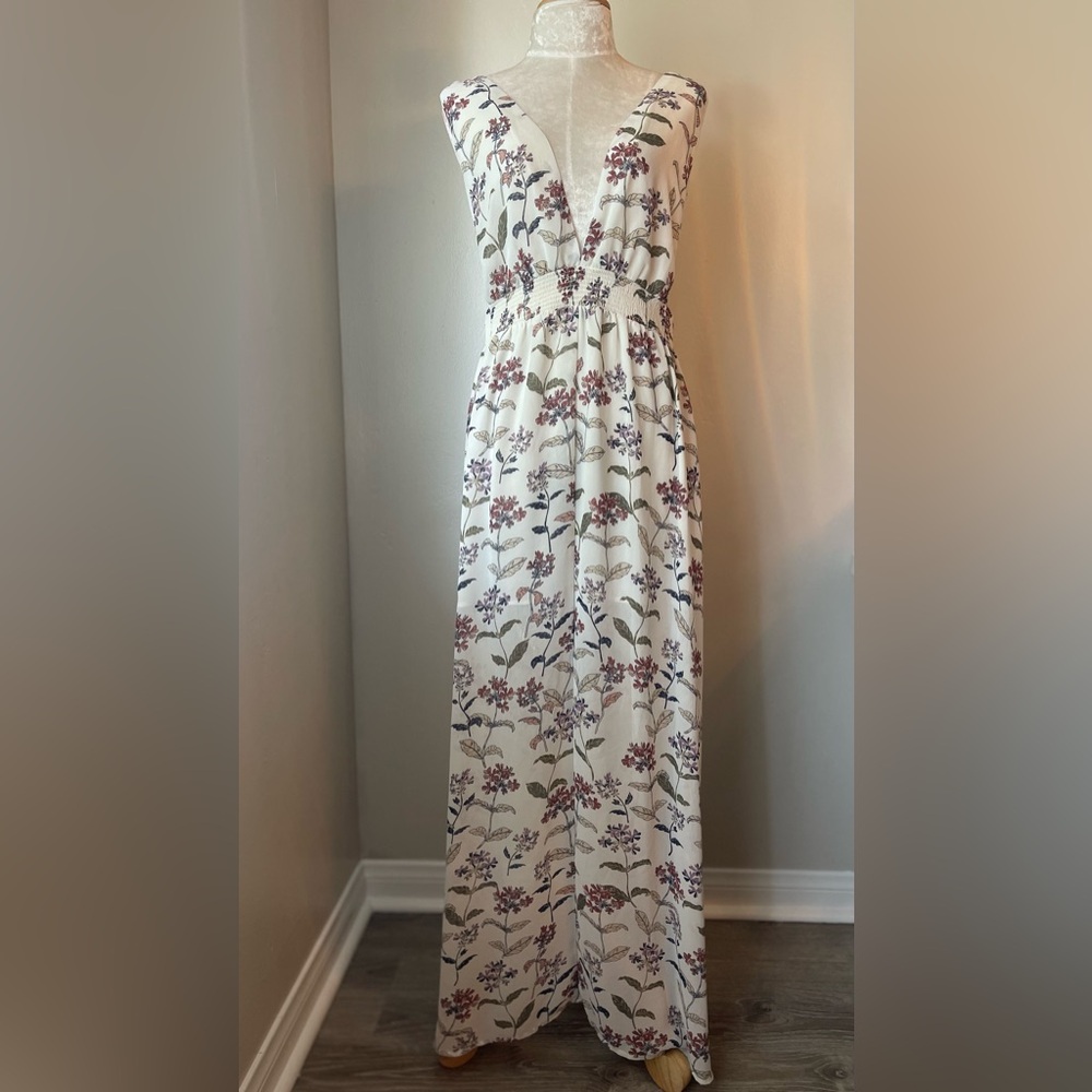 Forever 21 long floral dress size L